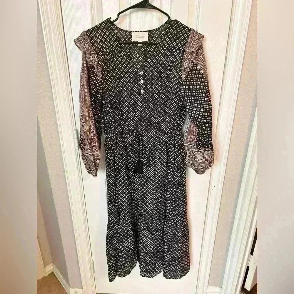 Cleobella Ivy Long Sleeve Midi Dress Size S - Picture 7 of 9